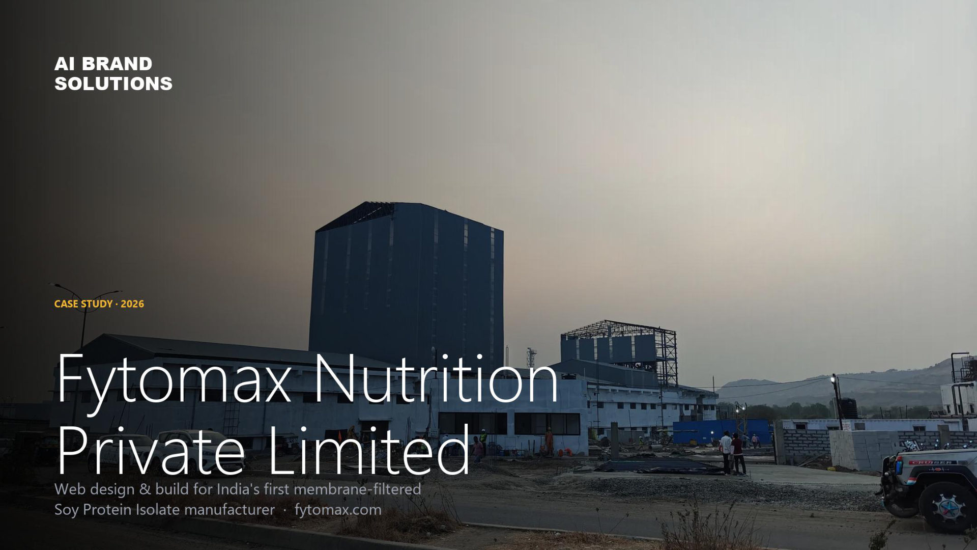 Fytomax Nutrition case study cover — web design and build for India's first membrane-filtered soy protein isolate manufacturer